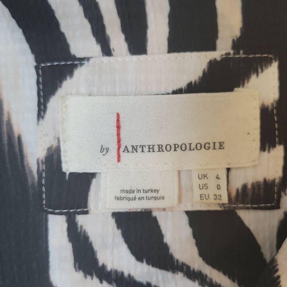 Anthropologie Women's Animal Print Mini Wrap Dress Size 0 - Picture 7 of 12